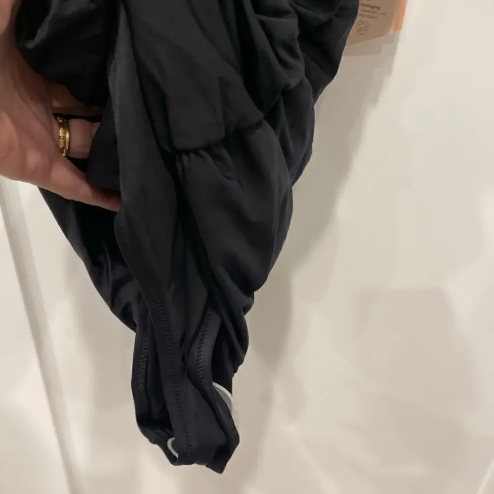 We are HAH It Suits U 1 Piece Swim Dress In Noir.Size S